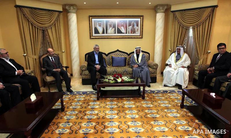 Palestinian prime minister, Ismail Haniya meets with officials Bahrains in the Bahraini capital of Manama , on Feb. 05, 2012 Photo by Mohammed Al-Ostaz