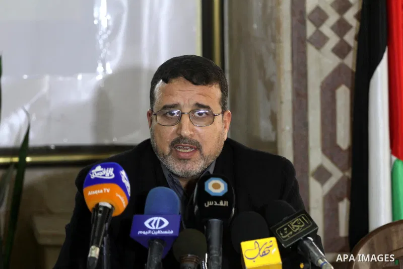 Head of the Palestinian land authority, Ibrahim Radwan speaks during a press conference in Gaza city on Feb. 7,2012. Photo by Mohammed Asad
