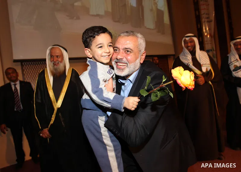 The Hamas prime minister in Gaza, Ismail Haniya, attends a ceremony honouring him at the International Islamic Charitable Organization in Kuwait City on February 8, 2012. Photo by Mohammed Al-Ostaz