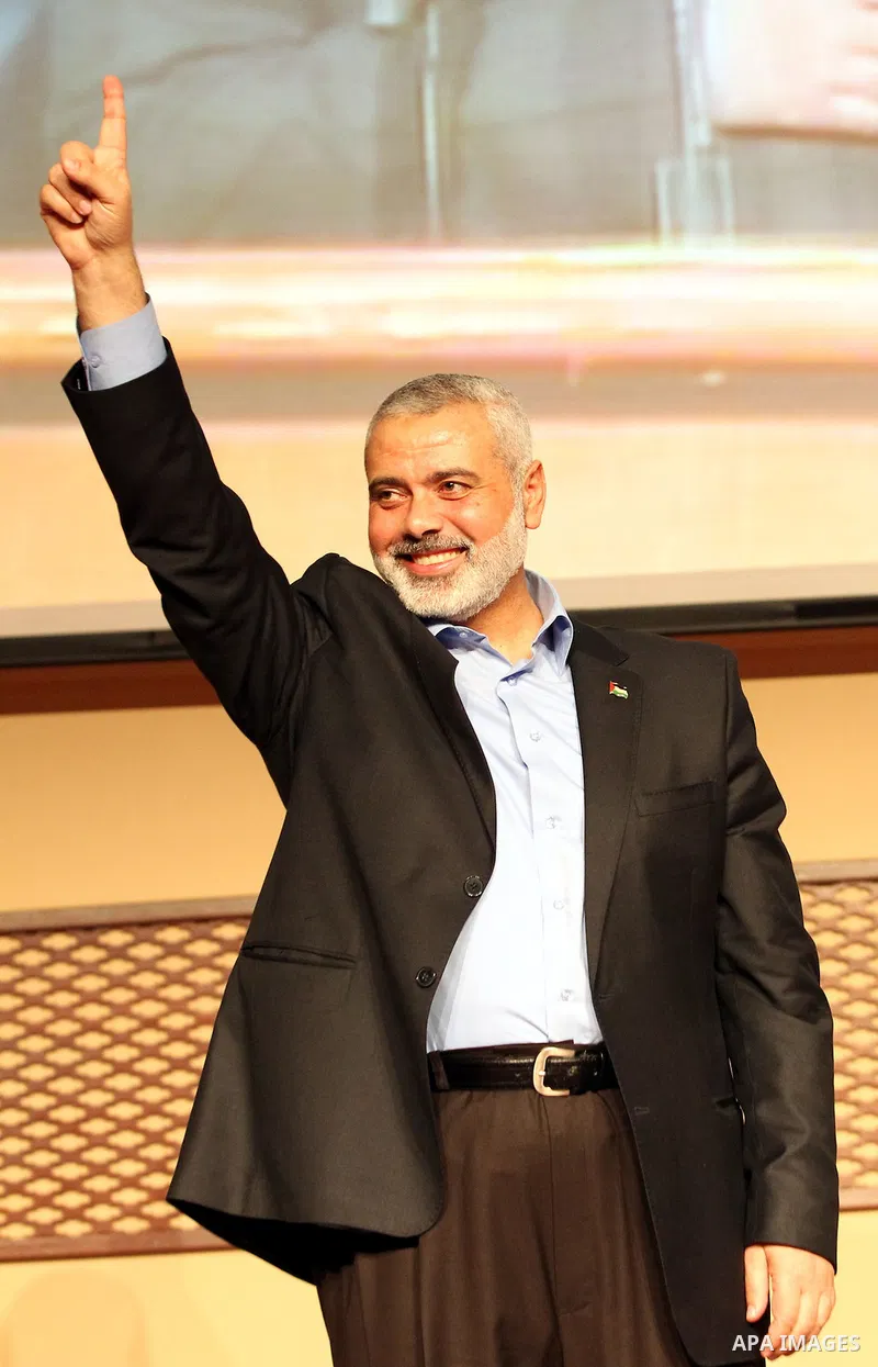 The Hamas prime minister in Gaza, Ismail Haniya, attends a ceremony honouring him at the International Islamic Charitable Organization in Kuwait City on February 8, 2012. Photo by Mohammed Al-Ostaz