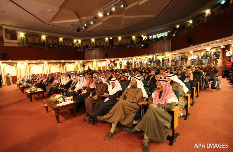 The Hamas prime minister in Gaza, Ismail Haniya, attends a ceremony honouring him at the International Islamic Charitable Organization in Kuwait City on February 8, 2012. Photo by Mohammed Al-Ostaz