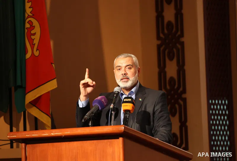 The Hamas prime minister in Gaza, Ismail Haniya, attends a ceremony honouring him at the International Islamic Charitable Organization in Kuwait City on February 8, 2012. Photo by Mohammed Al-Ostaz