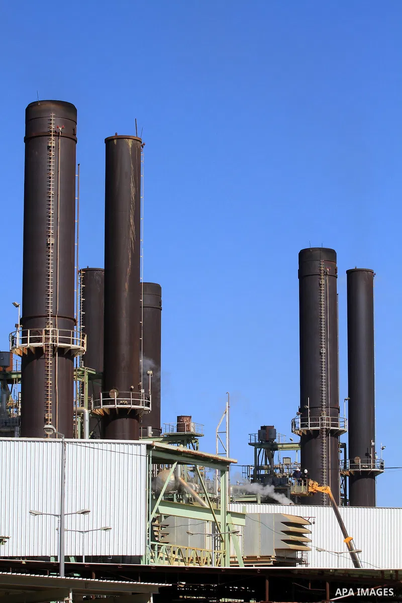 the power plant that generates electricity in Al-Nusirat in the central Gaza Strip, on 11 February 2012. The Gaza Energy Authority announced on 09 February that if fuel doesn't enter the coastal enclave within 72 hours t...