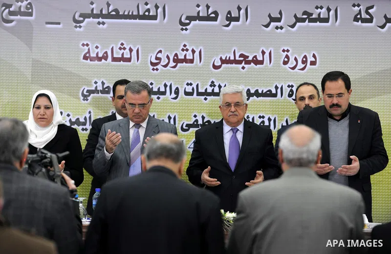 Palestinian President Mahmoud Abbas (Abu Mazen) during a meeting of the members of the Revolutionary Council in the West Bank city of Ramallah on Feb 14, 2012. Photo by Thaer Ganaim