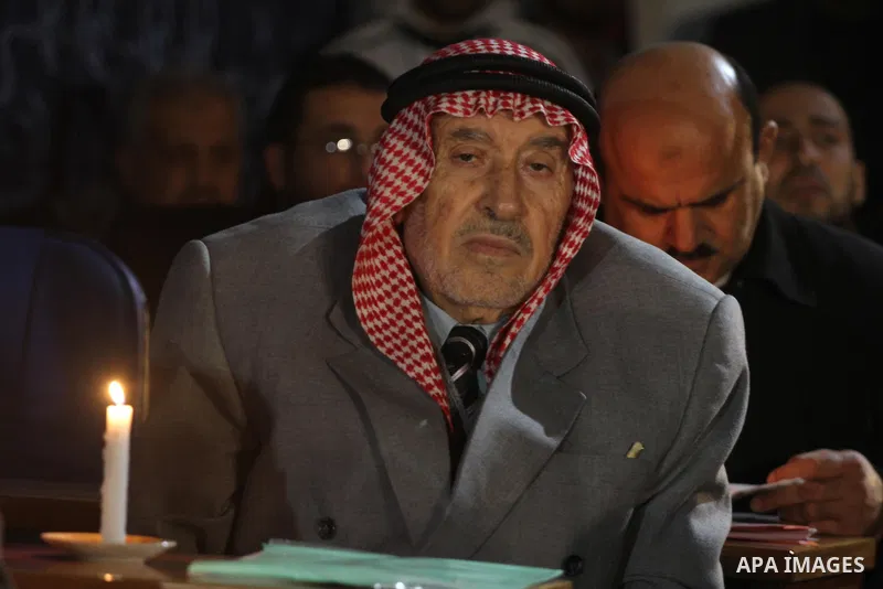 Palestinian Legislative Council members of the mass of change and reform during a meeting to discuss issue a power cut in Gaza City on Feb. 16, 2012. Photo by Mohammed Asad