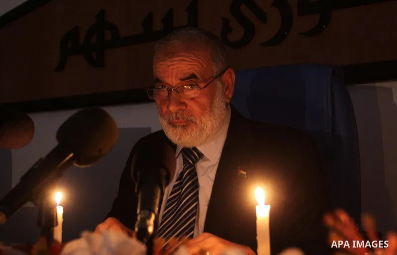 The spokesman of the Palestinian parliament, Ahmed Bahr, meets with members of the Palestinian Legislative council to discuss issue a power cut in Gaza City on Feb. 16, 2012. Photo by Mohammed Asad