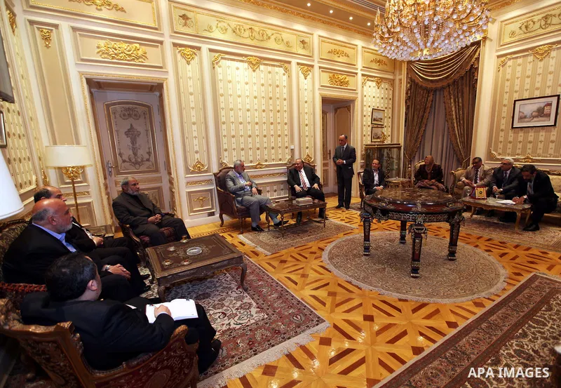 Hamas prime minister Ismail Haniyeh, visits Saad Katatni head of the Egyptian parliament and confirmed that Gaza had agreed on a deal with Egypt to boost the Gaza Strip's energy supply after continued power cuts. Photo b...