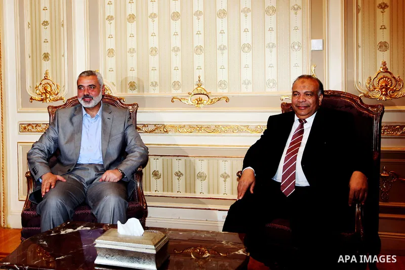 Hamas prime minister Ismail Haniyeh, visits Saad Katatni head of the Egyptian parliament and confirmed that Gaza had agreed on a deal with Egypt to boost the Gaza Strip's energy supply after continued power cuts. Photo b...