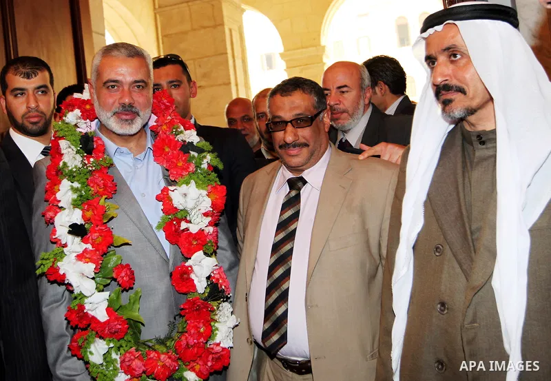 Hamas prime minister Ismail Haniyeh, meets with Official Egyptians and confirmed that Gaza had agreed on a deal with Egypt to boost the Gaza Strip's energy supply after continued power cuts. Photo by Ahmed Shaat