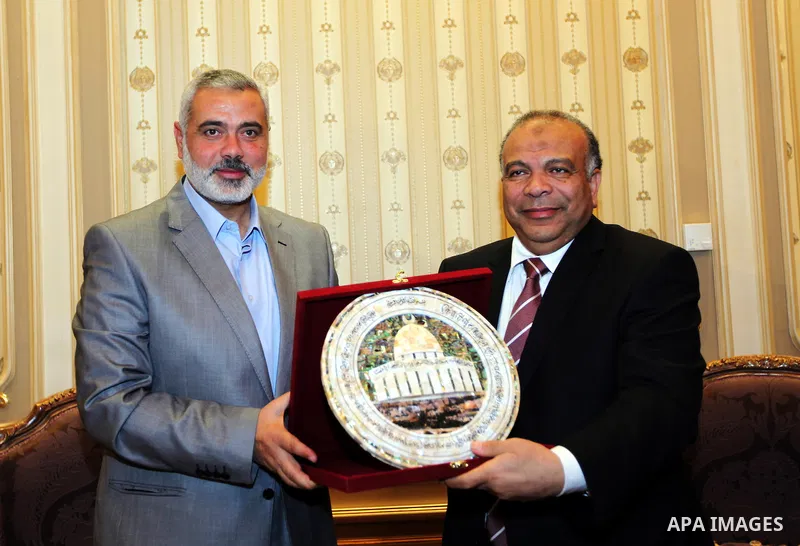 Hamas prime minister Ismail Haniyeh, visits Saad Katatni head of the Egyptian parliament and confirmed that Gaza had agreed on a deal with Egypt to boost the Gaza Strip's energy supply after continued power cuts. Photo b...