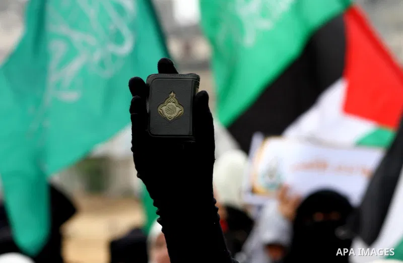 Palestinian women gather as they protest in Gaza City on February 26, 2012, two days following violence in the flashpoint Al-Aqsa mosque compound in Jerusalem's Old City, between Israeli forces and Palestinians. The unre...