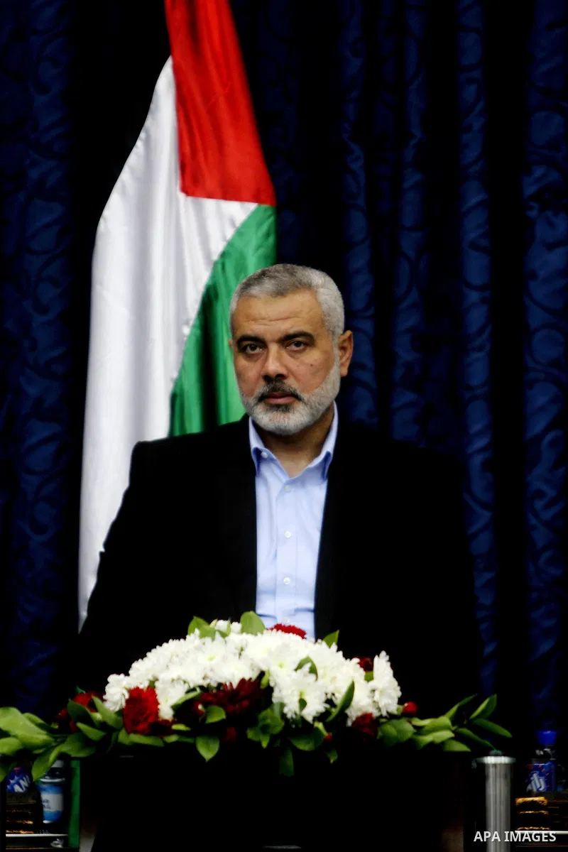 Palestinian Prime Minister in Gaza Strip, Ismail Haniyeh, meets with the European convoy "loyalty to Palestine", in Gaza City on Feb. 28, 2012. Photo by Ashraf Amra