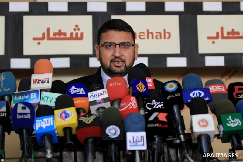 spokesman for Hamas Sami Abu Zuhri, during conference to discuss the latest developments in the reconciliation agreement between Fatah and Hamas in Gaza city on Feb. 29, 2012. Photo by Ashraf Amra