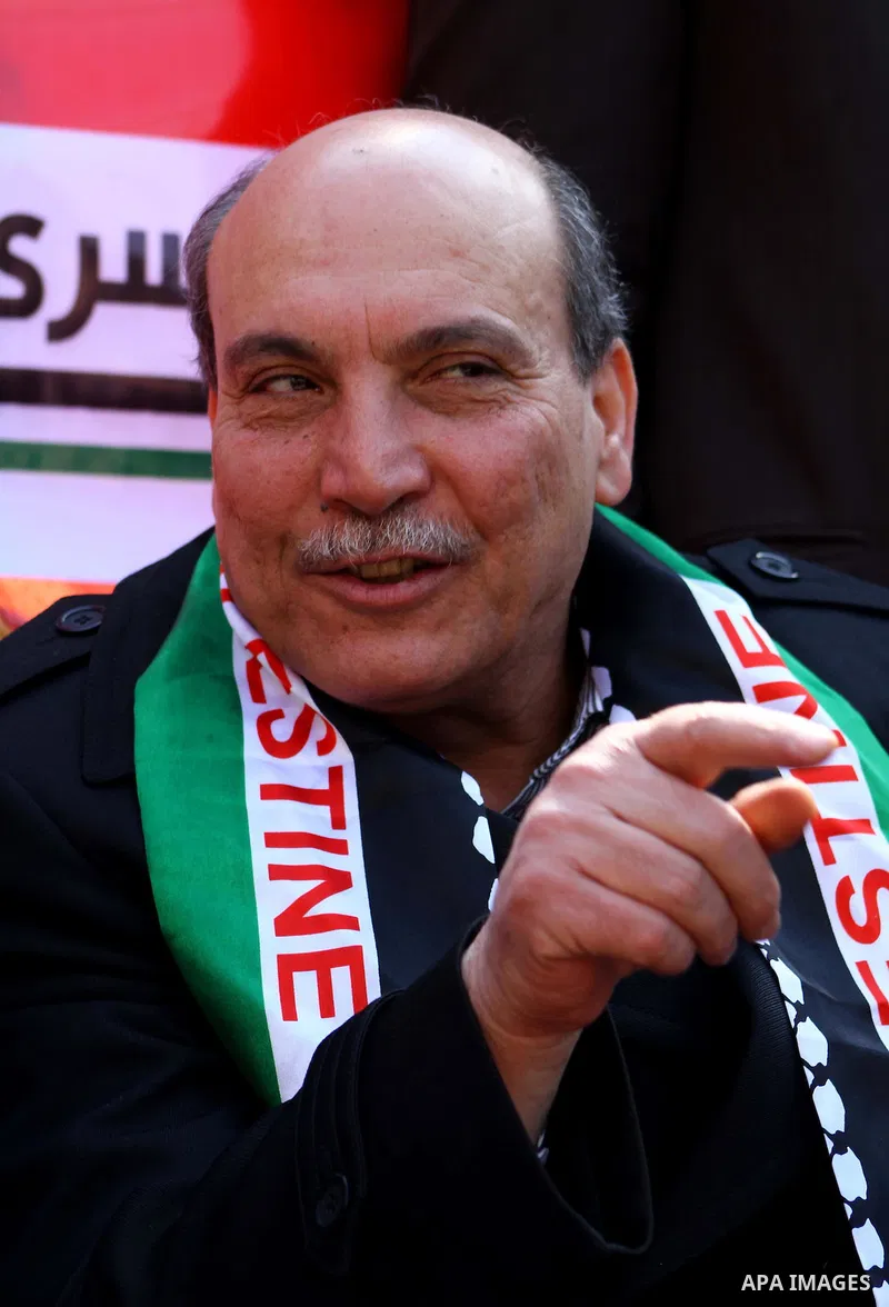 Official Popular Front in the outside Maher al-Taher, take part in protest in Gaza City, on mar. 05, 2012. Shalabi, released by Israel in a prisoner swap last year but re-arrested earlier this month and held without char...