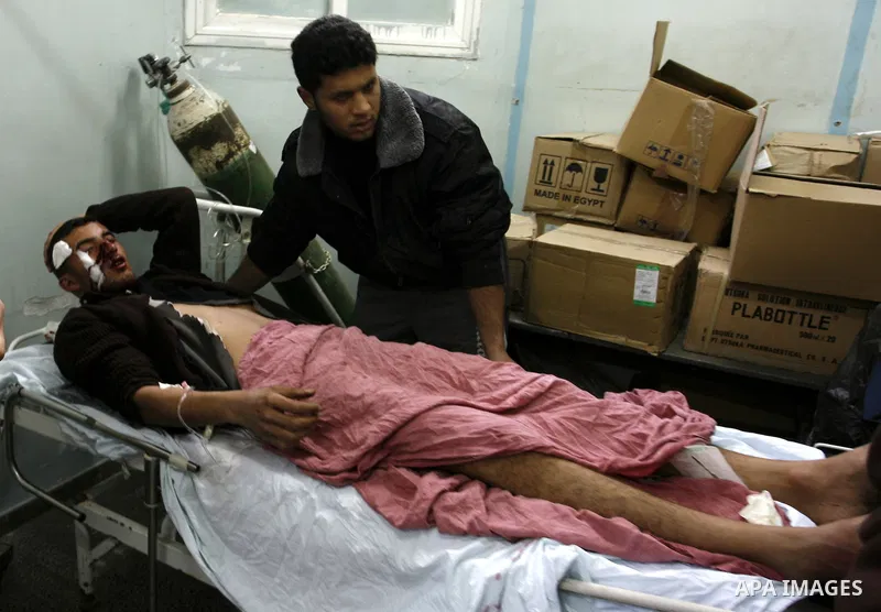 A Palestinian wounded arrive in hospital after an Israeli airstrike in Rafah, southern Gaza Strip, Saturday, March 10, 2012. The airstrike killed Popular Resistance Committees militant Mahdi Abu Shawesh. Despite Egyptian...