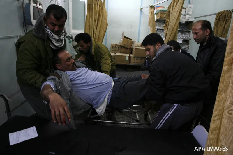 A Palestinian wounded arrive in hospital after an Israeli airstrike in Rafah, southern Gaza Strip, Saturday, March 10, 2012. The airstrike killed Popular Resistance Committees militant Mahdi Abu Shawesh. Despite Egyptian...