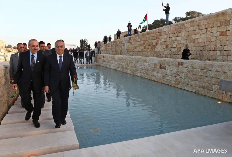 Palestinian Prime Minister Salam Fayyad, attends opening of the Al- Barwa garden and the Mahmoud Darwish Museum, in the West Bank City of Ramallah, on Mar. 13, 2012. Photo by Mustafa Abu Dayeh