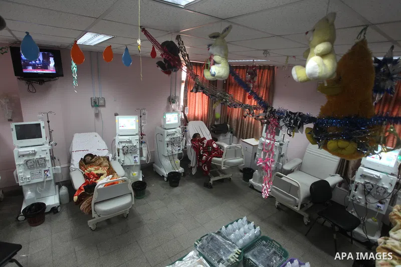 Premature babies receive treatment in the Rantisi hospital for children in Gaza City on Mar. 21, 2012 as the hospital suffer from running out of fuel. Palestinian Ministry of Health in Gaza, calls for the Arab States and...