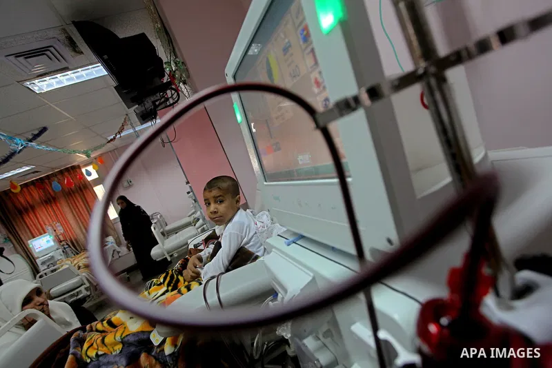 Premature babies receive treatment in the Rantisi hospital for children in Gaza City on Mar. 21, 2012 as the hospital suffer from running out of fuel. Palestinian Ministry of Health in Gaza, calls for the Arab States and...