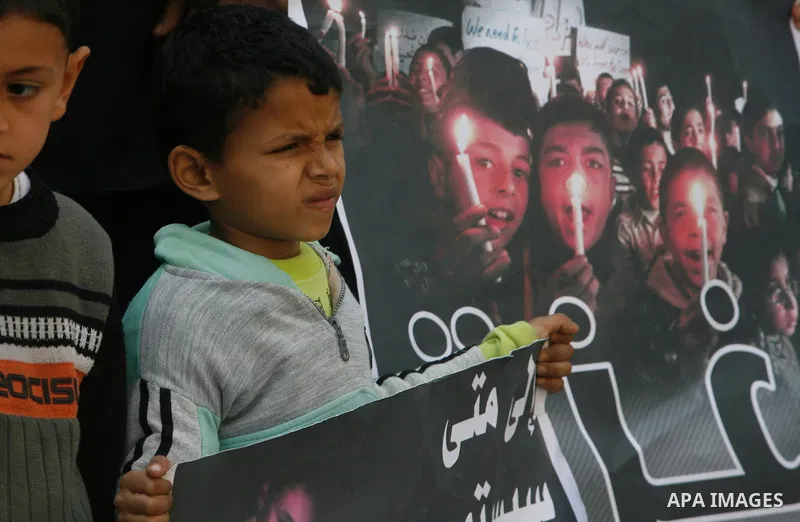 Palestinians take part in a rally calling on Egyptian authorities to supply the Gaza Strip with fuel and electricity in Rafah on the southern Gaza Strip March 23, 2012. Israel allowed nine fuel tankers to cross into the...