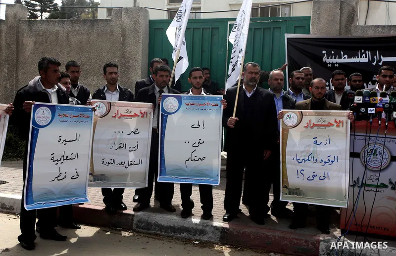 Members of the Ahrar brigades, attend press conference about power crisis in Gaza City on Mar. 24, 2012. Photo by Ashraf Amra