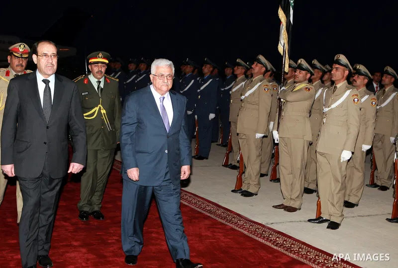 Palestinian President, Mahmoud Abbas (Abu Mazen), during his access to the Iraqi capital Baghdad, on Mar. 28, 2012. Photo by Thaer Ganaim