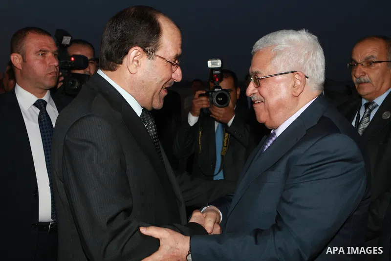 Palestinian President, Mahmoud Abbas (Abu Mazen), during his access to the Iraqi capital Baghdad, on Mar. 28, 2012. Photo by Thaer Ganaim