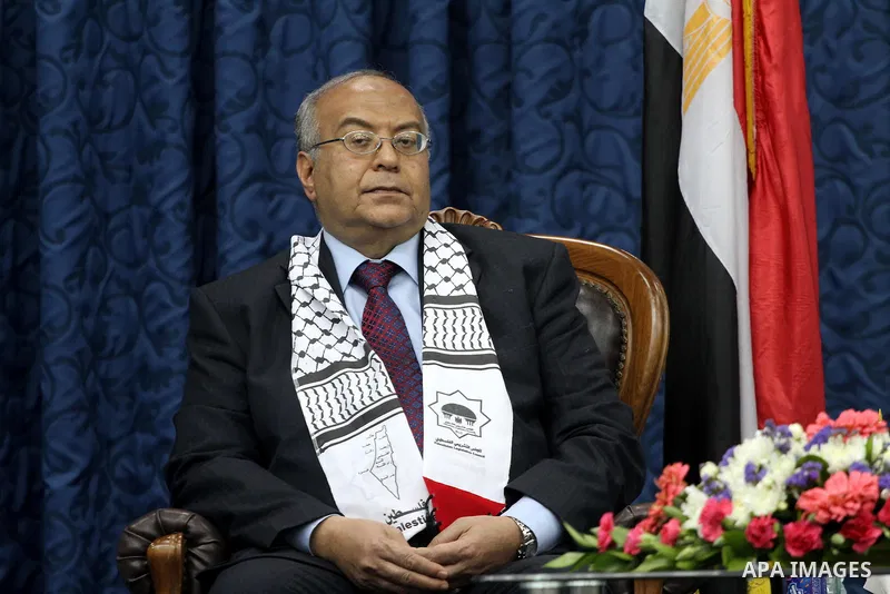 Palestinian Prime Minister in Gaza Strip, Ismail Haniyeh, receives members of Egyptian parliamentary delegation in Gaza City, on March 29, 2012. The delegation is on a solidarity visit with the Palestinian people to the...