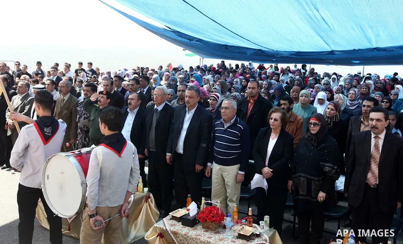 Palestinian Prime Minister Salam Fayyad arrives to pay a visit to support Palestinian farmers in the Yanun village near the West Bank City of Nablus, 05 April 2012. The village was temporarily abandoned by its residents...