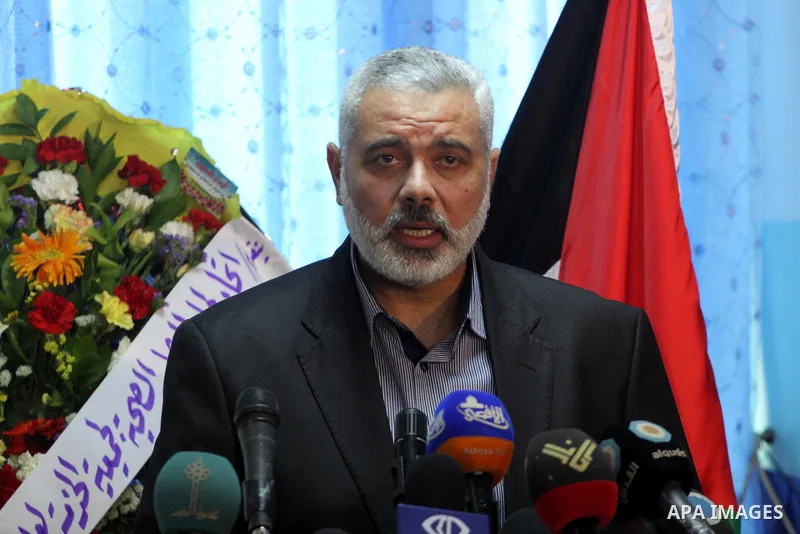 Palestinian Prime Minister in Gaza Strip, Ismail Haniya, attends the opening of the public service of the hospital Heart and blood vessels in Gaza City, on Apr. 08, 2012. Photo by Mohammed Asad