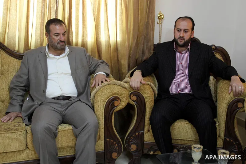 Palestinian Interior Minister in Gaza Strip, Fathi Hammad, meets with delegation from the Journalists' Syndicate, in Gaza City on April, 19, 2012. Photo by Mohammed Asad