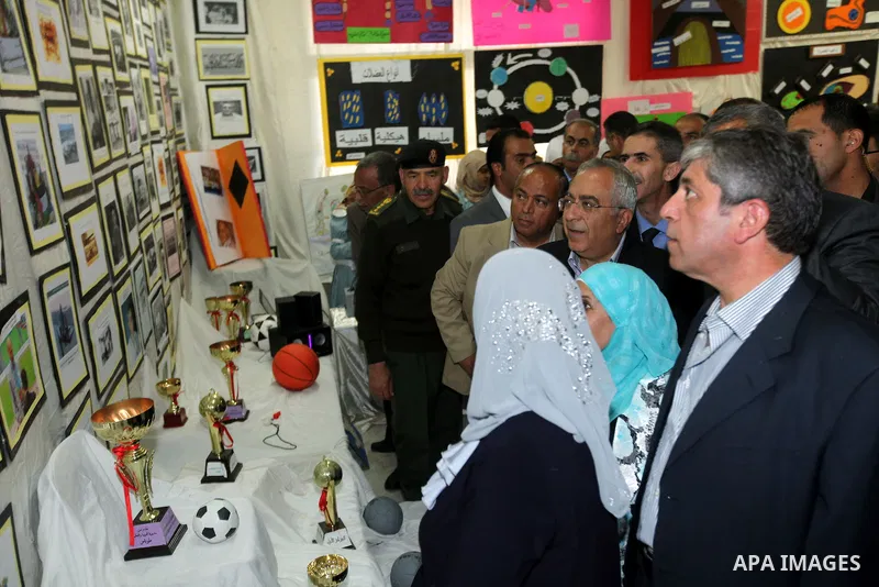 Palestinian prime minister Salam Fayyad during an inspecting visit in Tobas governorate and outskirts of the West Bank Jordan Valley. on April 19, 2012. Photo by Mustafa Abu Dayeh