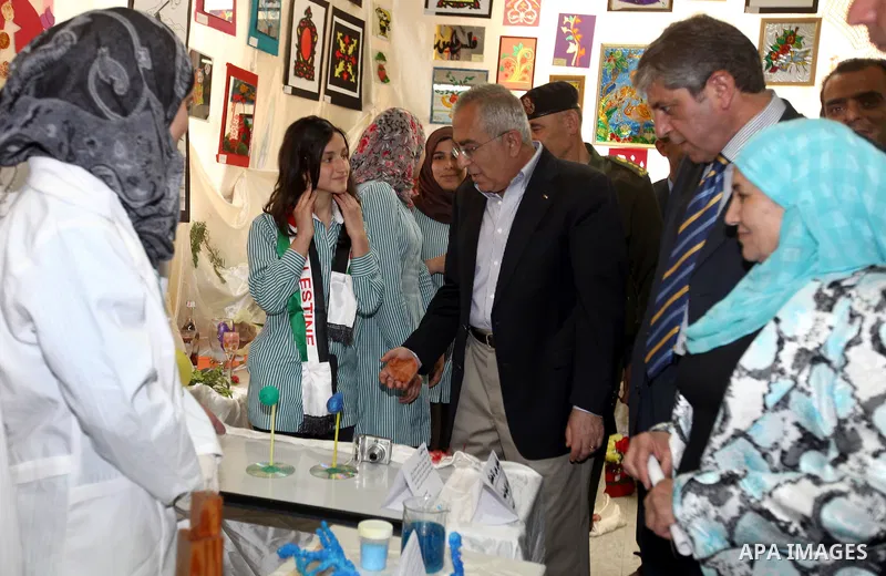 Palestinian prime minister Salam Fayyad during an inspecting visit in Tobas governorate and outskirts of the West Bank Jordan Valley. on April 19, 2012. Photo by Mustafa Abu Dayeh
