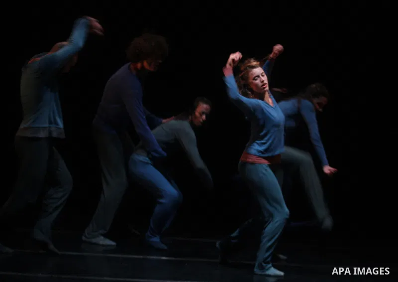 Members of Swiss dance company BalletBoyz present their show 'The Talent' during the opening ceremony of the seventh Ramallah Contemporary Dance Festival (RCDF), at the Ramallah Culture Palace, in the West Bank town of R...