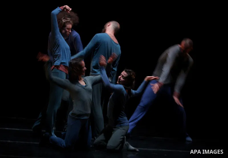 Members of Swiss dance company BalletBoyz present their show 'The Talent' during the opening ceremony of the seventh Ramallah Contemporary Dance Festival (RCDF), at the Ramallah Culture Palace, in the West Bank town of R...