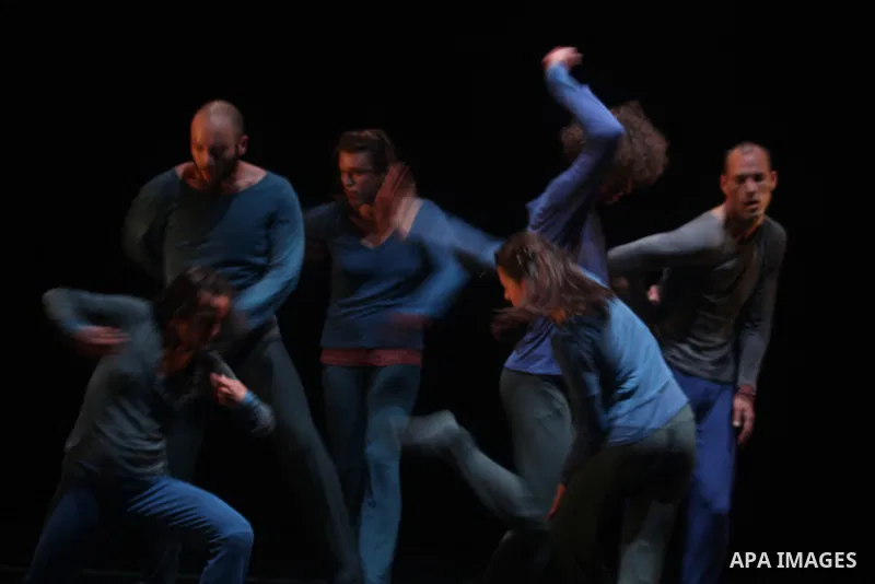 Members of Swiss dance company BalletBoyz present their show 'The Talent' during the opening ceremony of the seventh Ramallah Contemporary Dance Festival (RCDF), at the Ramallah Culture Palace, in the West Bank town of R...
