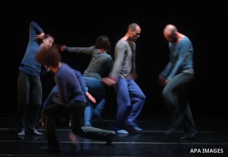 Members of Swiss dance company BalletBoyz present their show 'The Talent' during the opening ceremony of the seventh Ramallah Contemporary Dance Festival (RCDF), at the Ramallah Culture Palace, in the West Bank town of R...