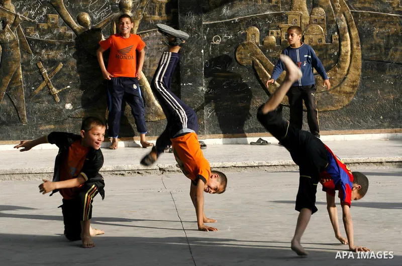 Palestinian children play in alley in front of their house in Rafah refugee camp, in the southern Gaza Strip on April 23,2011 as Gaza strip faces high unemployment. Photo by Eyad Al Baba