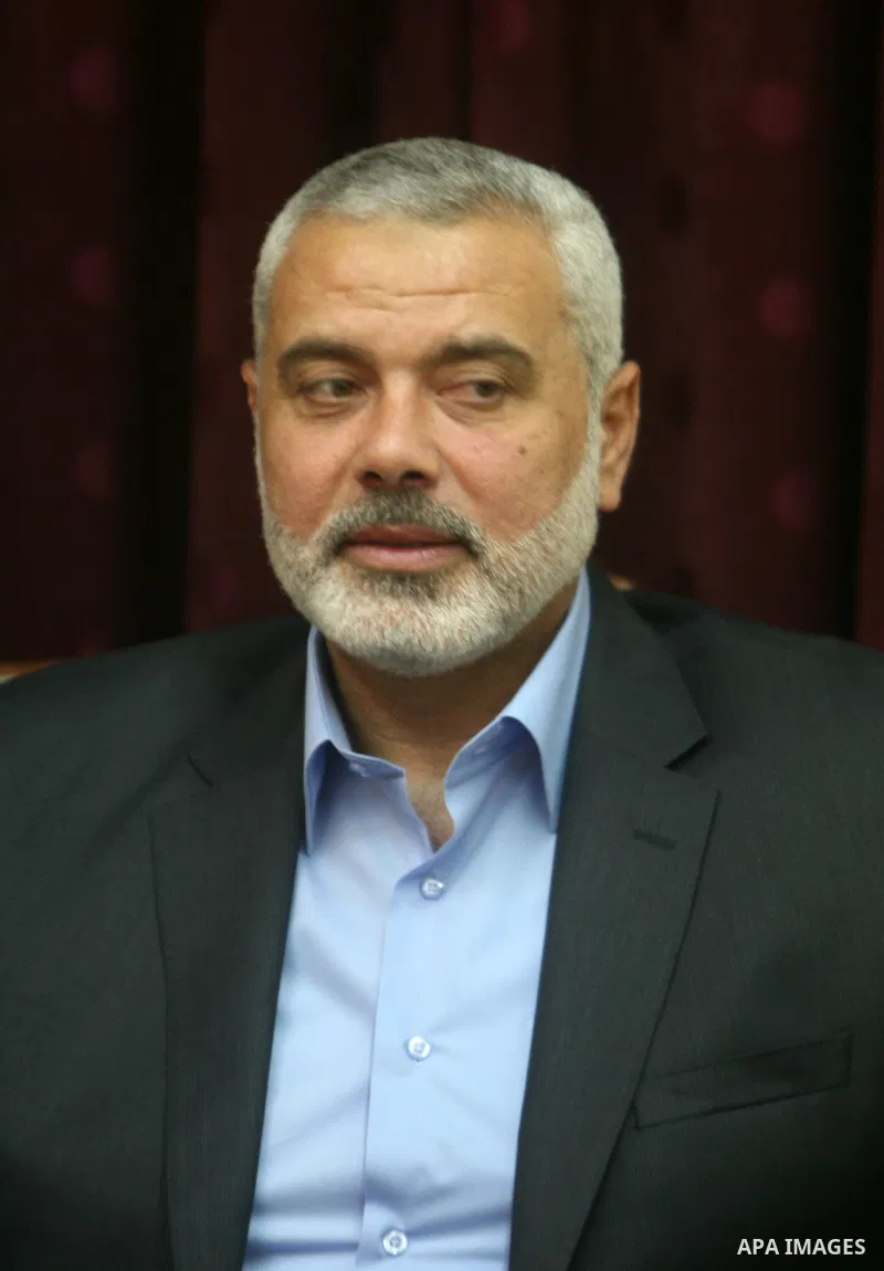 Palestinian Prime Minister in Gaza Ismail Haniyeh, during his meeting with the Turkish delegation at his office in Gaza City on May 01,2012. Photo by Ali Jadallah
