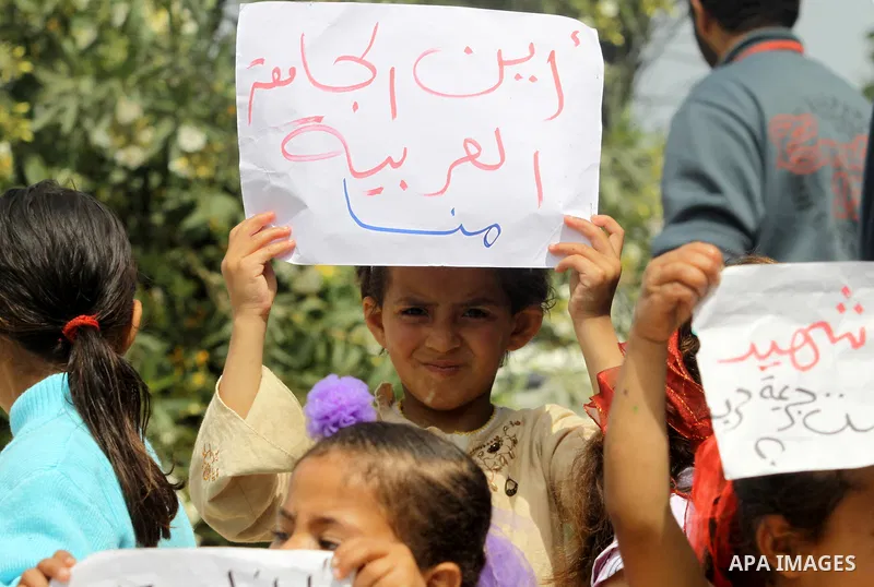 Palestinian Children of Al-Samuni family, leav there schools in Gaza City, on May 03, 2012. the Israeli military has decided on Tuesday, May 1, 2012 not to file any charges in one of the gravest incidents in its 2009 war...