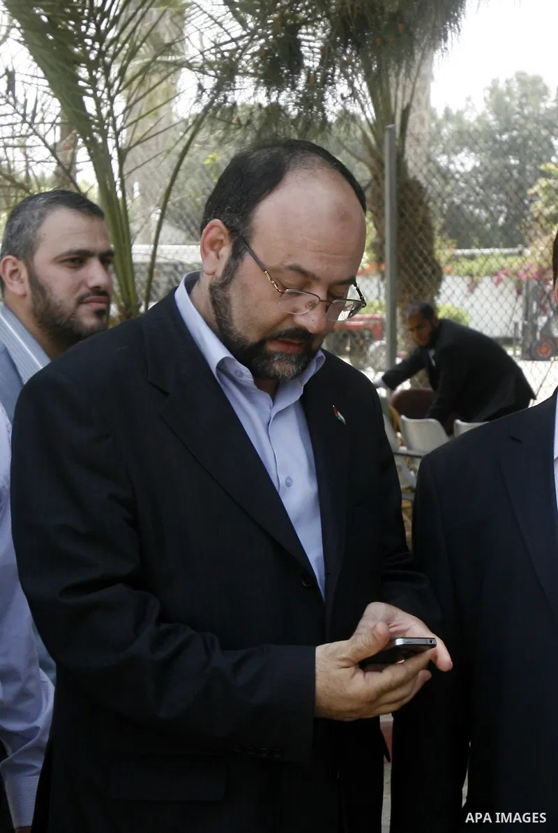 Hamas representative in Lebanon, Ali Baraka, arrives to the Rafah border crossing in the southern Gaza Strip on May. 03, 2012. Photo by Eyad Al Baba