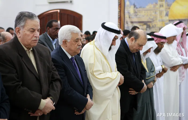 Palestinian President Mahmoud Abbas (Abu Mazen )during the friday prayers in the West Bank city of Ramallah, on May 04,2012. Photo by Thaer Ganaim