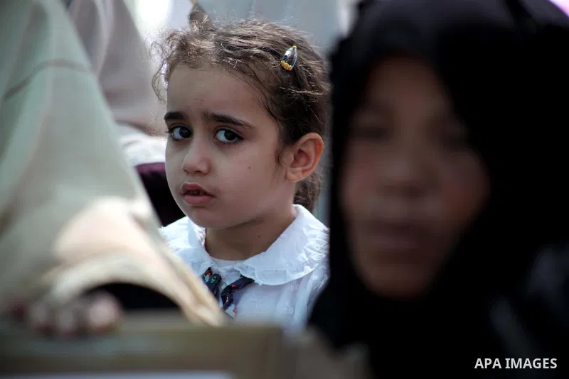 Palestinian women attend a rally in Gaza City, to show solidarity with Palestinian prisoners held in Israeli jails on May 7, 2012. At least 1,550 Palestinian prisoners are refusing food in Israeli jails in a protest agai...