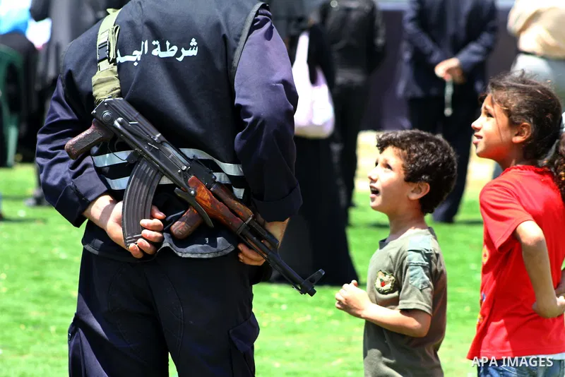 Palestinian children take part in a rally in Gaza City ahead of Nakba May 9, 2012. On May 15 Palestinians will mark "Nakba," or catastrophe, of Israel's founding in a 1948 war, when hundreds of thousands of their brethre...