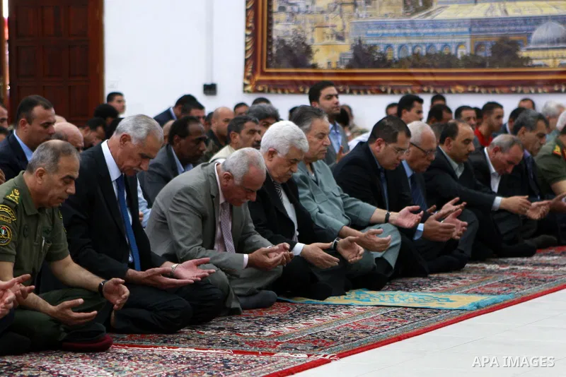 Palestinian President Mahmoud Abbas (Abu Mazen )during the friday prayers in the West Bank city of Ramallah, on May 11,2012. Photo by Thaer Ganaim