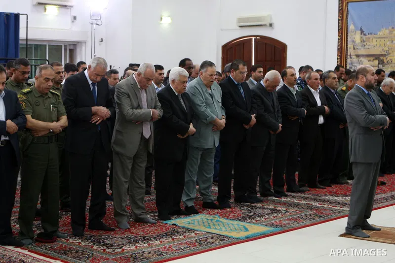 Palestinian President Mahmoud Abbas (Abu Mazen )during the friday prayers in the West Bank city of Ramallah, on May 11,2012. Photo by Thaer Ganaim