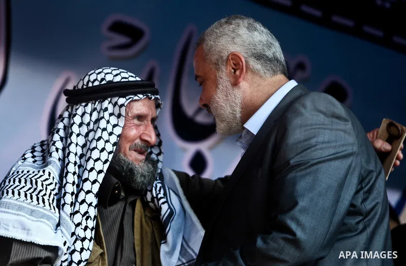Palestinian prime minister in Gaza Strip, Ismail Haniya attend a rally marking the anniversary of the "Nakba", Arabic for catastrophe, at the Shati refugee camp in Gaza City, Friday, May 11, 2012. The Nakba commemoration...
