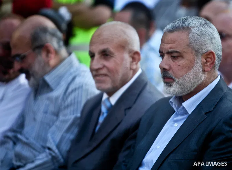 Palestinian prime minister in Gaza Strip, Ismail Haniya attend a rally marking the anniversary of the "Nakba", Arabic for catastrophe, at the Shati refugee camp in Gaza City, Friday, May 11, 2012. The Nakba commemoration...