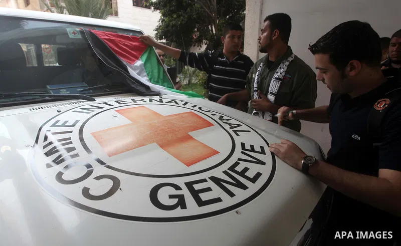 A Palestinian protester holds up a sign in front of a U.N. vehicle during a protest in Gaza City, to show solidarity with Palestinian prisoners held in Israeli jails, May 13, 2012. Hundreds of Palestinians on hunger stri...