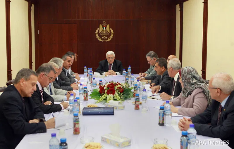 Palestinian President Mahmoud Abbas (Abu Mazen) meets with members of Central Committee of Fateh in the West Bank City of Ramallah on May 13 2012. Photo by Thaer Ganaim
